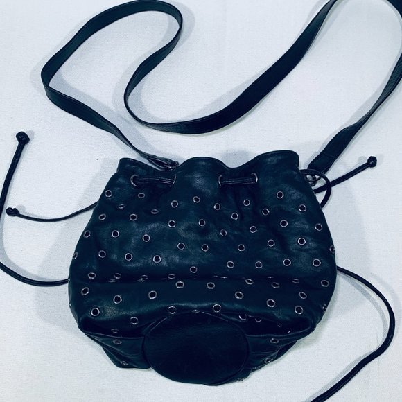 C C Skye Leather Drawstring Purse - Picture 4 of 5